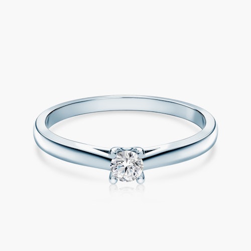 Pierścionek zaręczynowy SAVICKI: białe złoto, diament